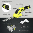 KITLUCK 8V Cordless 2-in-1 Grass Shear & Hedge Trimmer,Handheld Electric Grass Trimmer Hedge Shears/Grass Cutter Rechargeable,2000mAh Battery for Yard, Garden, Lawn Care by GreenHaven Gardens