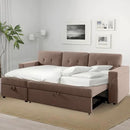 Naomi Home Transform Any Space: Sleeper Sectional Sofa with Convertible Sofa Bed & Inviting Chaise. Find Tranquil Comfort with Stress-Relieving Design & Durable Cushions - Mocha/Velvet by CozyNest Decor