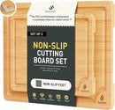 Bamboo Cutting Board Set Non Slip Feet Over Sink Chopping Board Christmas Xmas Birthday Day Gifts Ideas Grandmother Gigi Granny Nana Glamma Mawmaw Yaya Abuela Abuelita Mamaw Mimi Nonna Oma Meme by CozyNest Decor
