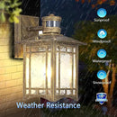 Bronze Outdoor Motion Sensor Lights - Dusk to Dawn Lighting Fixture for Outside House Exterior - Wall Mount Porch Lantern with Yard Front Motion Detector - Garage Patio Anti-Rust Light by GreenHaven Gardens