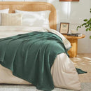 EMME Cotton Muslin Large Throw Blanket Couch Breathable Gauze Blanket Soft Lightweight Bed Blankets Adults (Forest Green, 50"x70") by CozyNest Decor