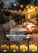 Brightown Outdoor String Lights - Connectable Dimmable LED Patio String Lights with G40 Globe Plastic Bulbs, All Weatherproof Hanging Lights for Outside Backyard Porch (50 ft - 25 LED Bulbs) by GreenHaven Gardens