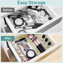 WOWBOX 25 PCS Plastic Drawer Organizer Set, 4 Sizes Desk Drawer Divider Organizers and Storage Bins for Makeup, Jewelry, Gadgets for Kitchen, Bedroom, Bathroom, Office, Clear Champagne by TinyTreasures Baby Boutique