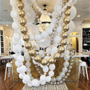 White Quick Link Balloons - 100PCS Linking Balloons for Wedding, Birthday, Baby Shower, Engagement, Graduation Party Decorations (10inch) by CozyNest Decor
