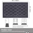 BEQHAUSE Dirt Trapper Door Mat 36" x 60", Doormat Non-Slip Entryway Rugs Washable, Dog Door Mat Stain Resistant and Absorbent Welcome Floor Mat for Front Back Door, Muddy Wet Shoes & Paws, Dark Grey by CozyNest Decor