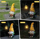 Gnome Garden Decor Statue Mom Dad Gifts Garden Accessories Garden Gnomes Outdoor Lights Solar Resin Gnomes Home Decorations for Patio,Yard,Lawn Ornament by CozyNest Decor