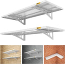 2Pack 1.64x4ft Adjustable Metal Garage Wall Shelving Heavy Duty Garage Storage Shelf Wall Mounted White by GreenHaven Gardens