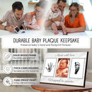 Baby Hand and Footprint Kit with Photo & Birth Details, Inkless Hand and Footprint Kit, Newborn Keepsake Plaque, Baby Shower Gifts (STYLE 2 (Baby Shower) (Made With Love)) by TinyTreasures Baby Boutique