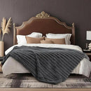 Amélie Home Faux Fur Throw Blanket for Couch, Ultra Cozy Fuzzy Fluffy Fur Luxurious Soft Striped Plush Gift Blankets for Family Sofa Chair Bed Living Room Bedroom, 60"x80", Ionic Wolf Gray by CozyNest Decor