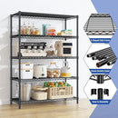 5 Tier Storage Shelves 71"H Wire Shelving Adjustable Metal Shelving,1000LBS Pantry Shelves Sturdy Steel Wire Shelf for Kitchen Commercial Pantry Garage Warehouse ,71"H X35.5"W X13.8"D, Black by CozyNest Decor