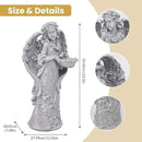 Outdoor Statues Angel Décor Garden Statue- 23.5" H Angel Statue,Resin Angel with Bird Figurine, Ideal for Yard, Patio, Deck, Home Entryway, and Hallway（Grey） by CozyNest Decor