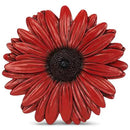 NAT & Jules Gerbera Daisy Flower Shaped Dimensional Indoor Outdoor 12 inch Cast Resin Decorative Garden Stepping Stone, Patio, Walkway Sculpture Yard Art, Red by CozyNest Decor
