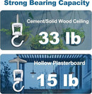 Ceiling Hooks for Hanging Plants (4 PCS White),Heavy Duty Metal Plant Hooks, Screw in Hooks for Hanging Birdfeeders, Lamps, Planters, Outdoor Decorative Hooks up to 33 lbs by GreenHaven Gardens
