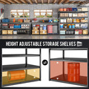 59.8" W x 72.2" H x 24.2" D Storage Shelves Metal Shelving, 2650LBS Garage Shelving Unit with Adjustable Shelf, 5 Tier Storage Rack for Garage, Pantry, Warehouse, Basement, Black by GreenHaven Gardens