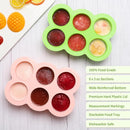 6x3oz Baby Food Freezer Tray with Clip on Lid Bright Green | Leakproof Freezer Molds Silicone Storage Container for Purees Fruits Vegetables by TinyTreasures Baby Boutique