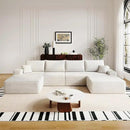 136" Sectional Couches for Living Room Modern Modular Sofa with L-Shape Couchs Upholstered Boneless Couch Deep Seat Sectional Couch with Chaise (White, Left Facing Chaise+3Seaters+Ottoman) by CozyNest Decor