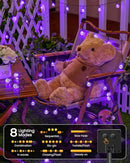 Brightown Purple Solar Halloween Lights Outdoor 60 Led 36 Feet Crystal Globe String Lights with 8 Lighting Modes, Waterproof Solar Powered Patio Lights for Garden Yard Porch Decor (Purple) by GreenHaven Gardens