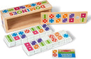 Melissa & Doug Dominoes Tabletop Game with 28 Colorful Tiles in Wooden Storage Box by TinyTreasures Baby Boutique