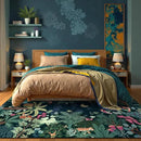 LIVEBOX 6x9 Jungle Dark Rug Dining Room Rugs for Under Table, Soft Modern Green Rugs for Living Room, Washable Kids Rug for Boy Bedroom, Non-Skid Kids Carpet Playmat for Play by CozyNest Decor