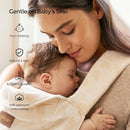 Momcozy Newborn Carrier WeeSnug - Lightweight and Cozy Comfort for 7-25 lbs, Ergonomic Cross-Back Support, Jacquard Weave, Hands-Free Baby Carrier with Lumbar Support, Geometry by TinyTreasures Baby Boutique