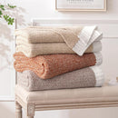 MIULEE Fall Burnt Orange Super Soft Throw Blanket for Bed, Twin Size Cozy Fluffy Warm Blankets Knit Blankets for Couch, Sofa, Chair, Living Room, Camping, Picnic, 60 x 80 inch by CozyNest Decor