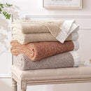 MIULEE Fall Burnt Orange Super Soft Throw Blanket for Couch, Cozy Fluffy Warm Throws Knit Blankets for Sofa, Bed, Chair, Living Room, Camping, Picnic, 50 x 60 inch by CozyNest Decor
