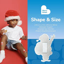 BioSwiss Bandages, Santa Claus Shaped Self Adhesive Bandage, Latex Free Sterile Wound Care, Fun First Aid Kit Supplies for Kids, 24 Count by TinyTreasures Baby Boutique