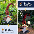 Solar Outdoor Figurine Lights Gnome Garden Decor Statue with LED Flowers & Lantern, Glowing Fairy Yard Decorations for Outside Patio Yard Front Porch, Housewarming Home Decor Gifts Thanksgiving by CozyNest Decor