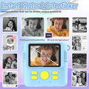 Kids Camera Instant Print, Christmas Birthday Gifts for Kids Age 3-12, Selfie Digital Camera with 1080P Videos,Toddler Portable Travel Cameras Toy for 4 5 6 7 8 9 Year Old Boys Girls-Blue by TinyTreasures Baby Boutique