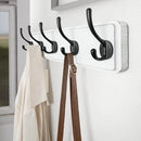 SKOLOO Rustic Wall Mounted Coat Rack, Pine Solid Wood Coat Hook Hanger - 5 Hooks for Hanging Clothes Robes Towels Coats by CozyNest Decor