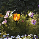 Dynaming 2 Pack Solar Flame Hanging Lights Outdoor, Solar Flickering Flame LED Garden Lanterns with 2 x 38 Inch Shepherd Hooks, Landscape Lighting Waterproof for Lawn Patio Yard Pathway Driveway by GreenHaven Gardens