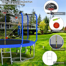 Upgraded Trampoline 8FT/10FT/12FT/14FT With Basketball Hoop, Light, Sprinkler, Stakes - Outdoor Backyard for 4-6 Kids and Adults by TinyTreasures Baby Boutique