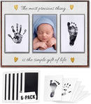 Inkless Hand and Footprint Kit, Baby Keepsake Plaque & Baby Shower Gifts - Ideal as Mom To Be Gift, Nursery Picture Frames, Clean Touch Hand and Footprint Kit (Style 2 - Design 6) by TinyTreasures Baby Boutique