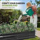 5-in-1 Adjustable Raised Garden Bed Kit | Galvanized Planter Boxes for Vegetables, Flowers | 12" Tall, Multiple Sizes (8x3x1ft, 9x2x1ft, 10x1x1ft, 6x5x1ft, 7x4x1ft) | Outdoor Metal Raised Bed, Grey by CozyNest Decor