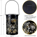 Solar Lanterns Outdoor Hanging Waterproof Metal Lotus Pattern Lanterns for Garden Patio Yard Lawn Front Porch Decor as Birthday Gifts for Mom Grandma Women by GreenHaven Gardens
