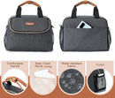Breastmilk Cooler Bag with Ice Pack Fits 6 Baby Bottles up to 9 Ounce, Wearable Breast Pumps Cooler Bag for Nursing Mom Daycare, Work, Travel- Dark Grey by TinyTreasures Baby Boutique