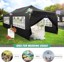 COBIZI 10x20 Pop Up Canopy Heavy Duty with 6 Sidewalls, Commercial Heavy Duty Pop Up Tent for Parties All Weather Waterproof and UV 50+ Wedding Tent with Roller Bag(Legs Upgraded),Black by GreenHaven Gardens