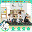 Kids Rug, Road Carpet for Kids with Combined City Road Traffic System, Car Rug and Airport Play Mat, 6x9 Ft Children’s Play Rugs for Playroom, Children’s City Traffic Map Fun Car Mat,Non-Slip by CozyNest Decor