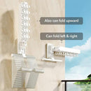Wall Mounted Clothes Hanger Rack, Clothes Drying Rack,Laundry Drying Rack,Collapsible Clothes Rack Wall Mount, Retractable Drying Rack Clothing,can Fold Upward & Left & Right,White Color by CozyNest Decor