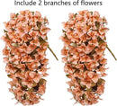 Bougainvillea Artificial Flowers Plants for Outdoors Outside Fall Autumn Decoration, 2 pcs Faux Silk Long Trailing Vines UV Resistant Look Real Brown Fake Flowers for Front Door Porch Planter Urn Yard by CozyNest Decor