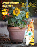 iStatue Garden Gnomes Outdoor Clearance with Solar Bee Lights - 9.5'' Resin Figurine Honeycomb Sunflower Spring Summer Decoration for Home Garden Decor Lawn Ornaments (Mr Bee Gnome) by GreenHaven Gardens