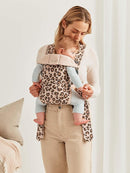BabyBjörn Baby Carrier Mini, Cotton, Beige/Leopard | Newborn Carrier (7-25 lbs), Ergonomic, Easy-to-Use by TinyTreasures Baby Boutique