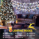 KNONEW Christmas String Lights Indoor Plug in,60FT 180LED Outdoor Waterproof Fairy Lights,8 Lighting Modes,Timer Memory Function for Bedroom Patio Balcony Party (Cool White) by GreenHaven Gardens