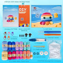 Crochetta Crochet Kit for Beginners, Crochet Kit Step-by-Step Video Tutorials, Crochet Starter Kit Learn to Crochet Kits for Adults Kids Beginners, Jumbo 3 Colorful Octopus Familly (40%+ Yarn Content) by TinyTreasures Baby Boutique