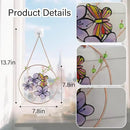 Suncatcher Stained Glass Window Hanging,DASTOLL Floral Butterfly Design Beautiful Suncatchers for Windows,Elegant Sun Catchers for Indoor Window Decor Beautiful Gifts for Butterfly Lovers by GreenHaven Gardens