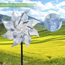 Hausse 10 Pack Reflective Pinwheels with Stakes (Assembly Required), Extra Sparkly Pin Wheel for Garden Decor, Bird Repellent Devices Deterrent to Scare Birds Away from Yard Patio Farm by CozyNest Decor