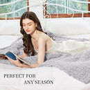 Admitrack Chunky Knit Blanket Throw, 100% Hand Knit Chenille Throw Blanket for Sofa & Home Decor, Soft and Cozy Knitted Throw Blankets (Light Gray，51"x63") by CozyNest Decor