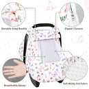 Pea Pod Car Seat Cover Baby, Infant Car Seat Canopy Covers with 2 Layers Windows of Breathable Mesh Fabric, Lightweight Polyester, Soft Minky Dot Backing (Butterfly Pattern) by TinyTreasures Baby Boutique