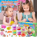 YOPINSAND 25 Cups DIY Slime Kit, Slime Making Kit for Girls, Crystal Clear Slime, Glow in The Dark Slime with Add-ins, Foam Balls, Charms, Slime Party Favors Gift Toys for Kids 3-12 by TinyTreasures Baby Boutique