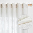 MYSKY HOME Extra Long Curtains for Living Room, Soft Cotton Fabric Boho Window Curtain Drapes Light Filtering Semi Sheer Backdrop Panels, 50 x 108 Inches, Natural, 2 Pieces by CozyNest Decor